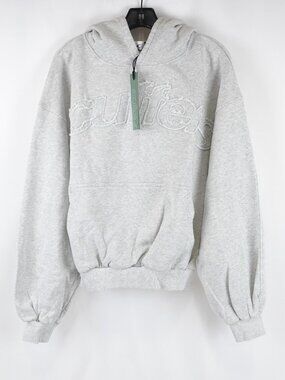 Scuffers Raw Pullover Cotton Hoodie In Light Gray - Unisex Size Medium - NWT